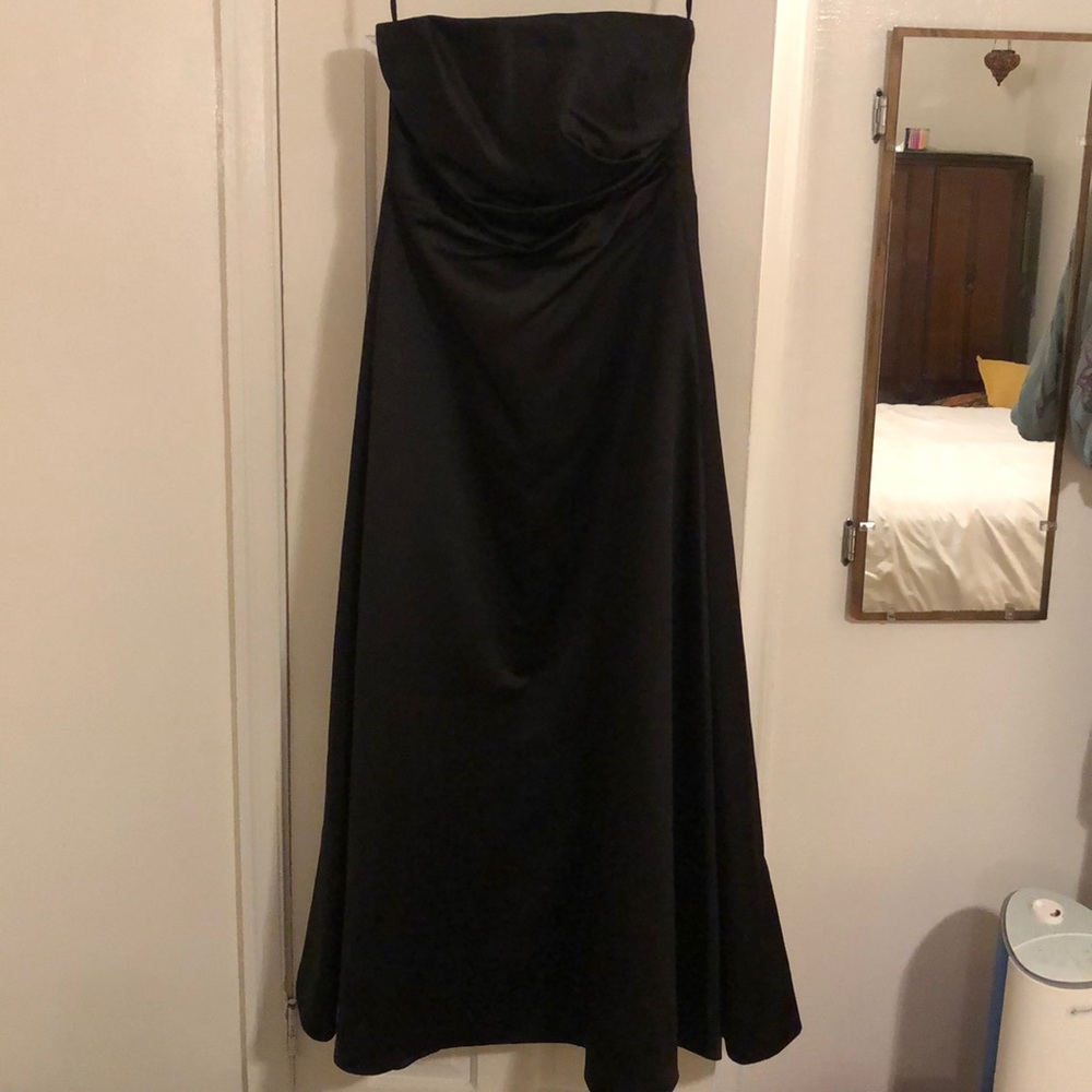 Black Strapless Floor Length Gown - Like New!